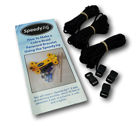 SpeedyJig XL Paracord Bracelet Kit & Jig, Adjustable Frame, Craft 4 to 18  Survival Bracelets Jewelry Keychains, Craft Idea for Adults & Children, Includes Cords & Buckles